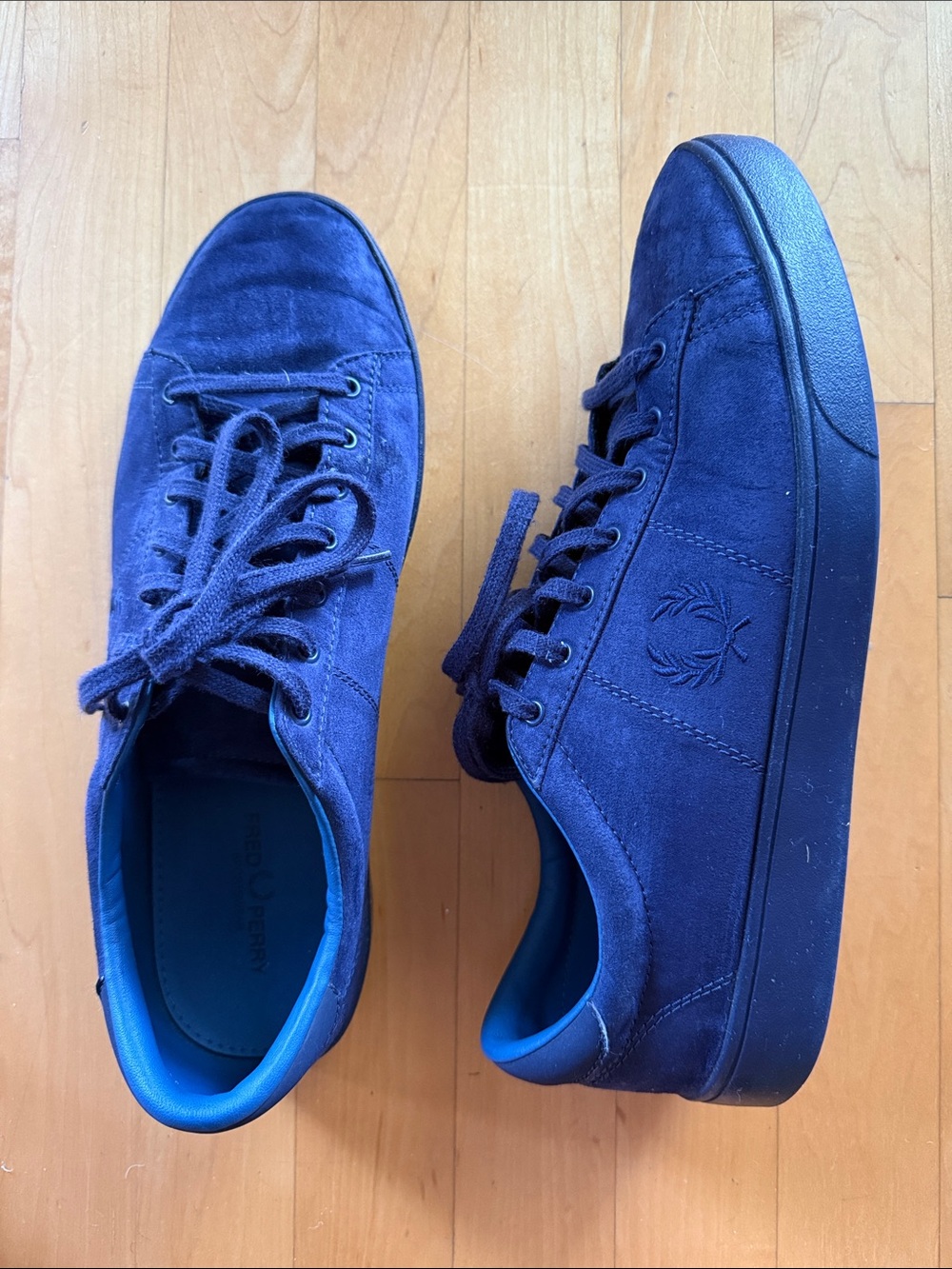 Fred Perry Men's Navy Suede Casual Sneakers